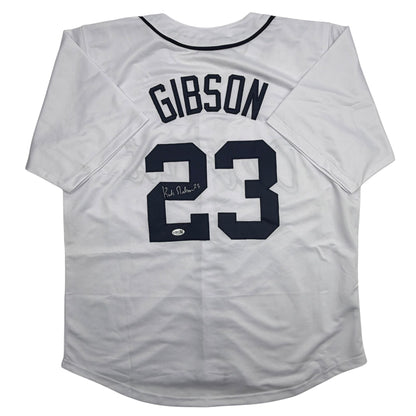 Autographed/Signed Kirk Gibson Detroit White Baseball Jersey JSA COA