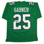 Autographed/Signed Charlie Garner Philadelphia Kelly Green Football Jersey Beckett BAS COA