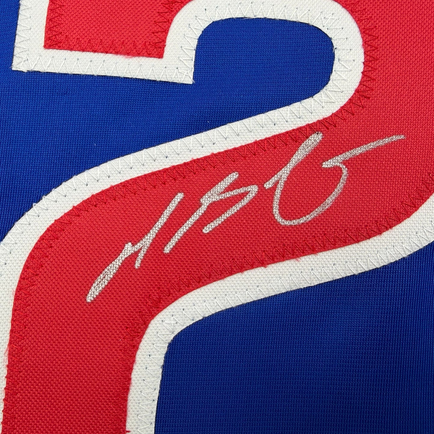 Autographed/Signed Michael Busch Chicago Blue Baseball Jersey Beckett BAS COA