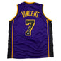 Autographed/Signed Gabe Vincent Los Angeles Purple Basketball Jersey Beckett BAS COA