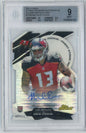 Graded 2014 Topps Finest Mike Evans #FARAME /10 Atomic Rookies Autographs Pulsar Refractors Rookie RC Football Card BGS 9 Auto 10