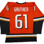 Autographed/Signed Cutter Gauthier Anaheim Orange Hockey Jersey Beckett BAS COA