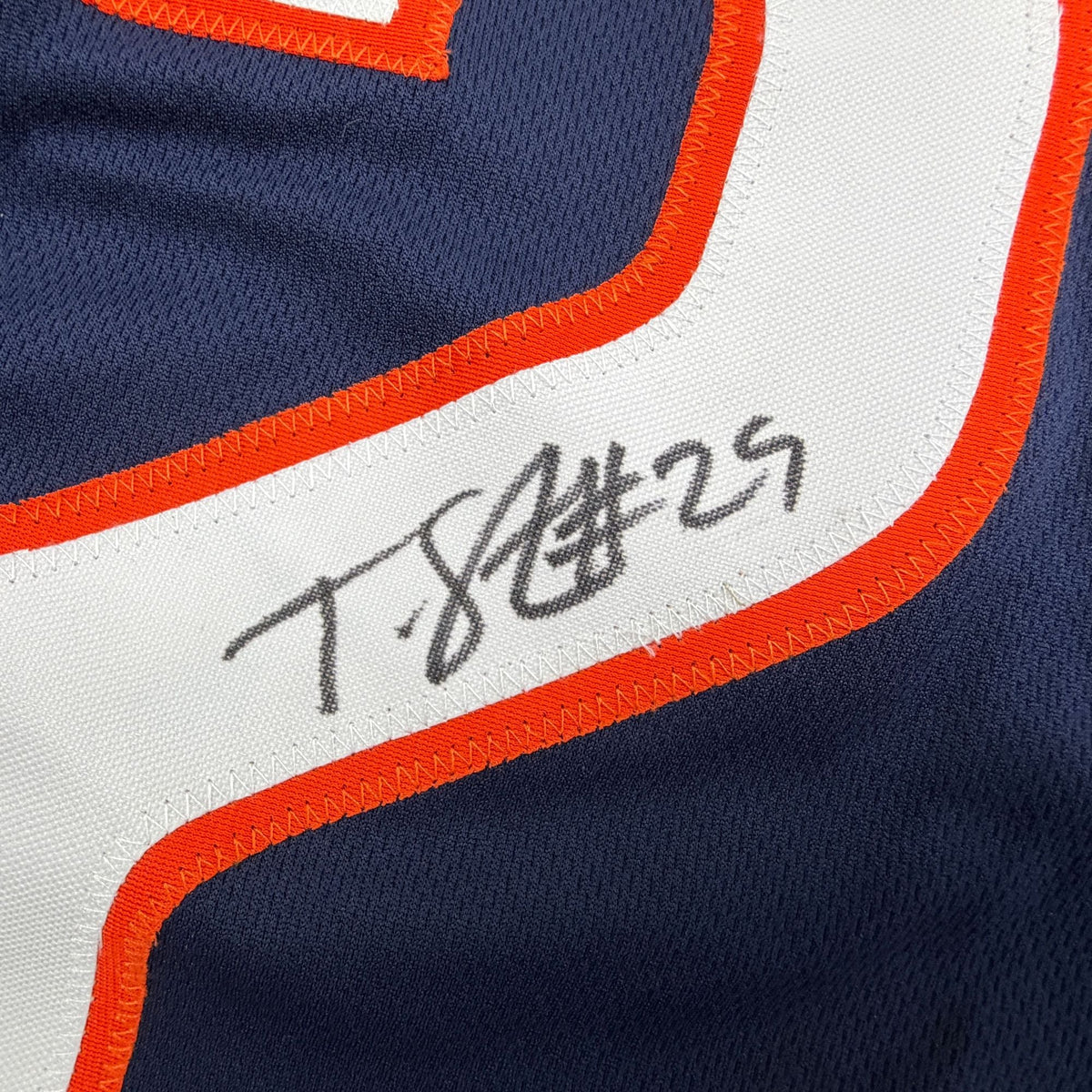 Autographed/Signed Tyrique Stevenson Chicago Blue Football Jersey JSA COA