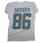 Autographed/Signed Oronde Gadsden Los Angeles San Diego White Pro Cut Football Jersey Beckett BAS COA