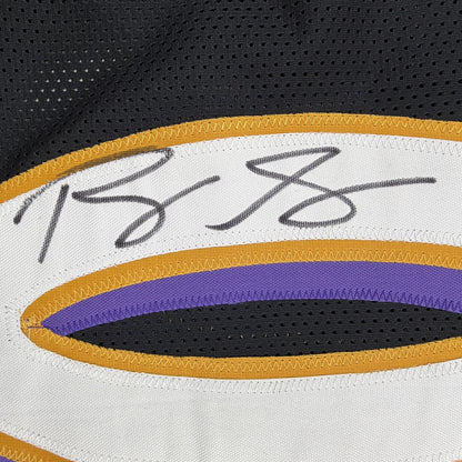 Autographed/Signed Roquan Smith Baltimore Black Football Jersey Beckett BAS COA