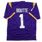 Autographed/Signed Kayshon Boutte LSU Purple College Football Jersey JSA COA
