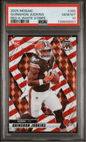 Graded 2025 Panini Mosaic Quinshon Judkins #365 Red & White Stripe Rookie RC Football Card PSA 10 Gem Mint