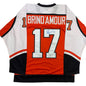 Autographed/Signed Rod Brind'Amour Philadelphia Orange Hockey Jersey Beckett BAS COA
