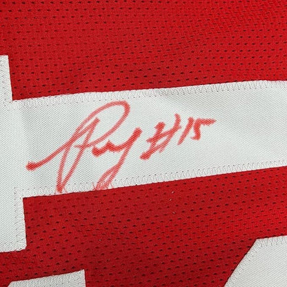 Framed Autographed/Signed Pierre Garcon 35x39 San Francisco Red Football Jersey Beckett BAS COA