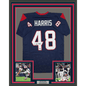 Framed Autographed/Signed Christian Harris 35x39 Houston Blue Football Jersey Beckett BAS COA