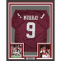 Framed Autographed/Signed Kenneth Murray Jr. 35x39 Oklahoma Maroon College Football Jersey Beckett BAS COA