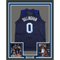 Framed Autographed/Signed Rob Dillingham 35x39 Minnesota Blue Basketball Jersey JSA COA