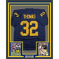 Framed Autographed/Signed Anthony Thomas 35x39 Michigan Blue College Football Jersey JSA COA