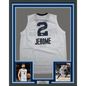 Framed Autographed/Signed Ty Jerome 35x39 Memphis White Basketball Jersey Beckett BAS COA