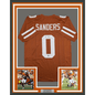 Framed Autographed/Signed Ja'Tavion Sanders 35x39 Texas Orange College Football Jersey Beckett BAS COA