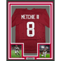 Framed Autographed/Signed John Metchie III 35x39 Alabama Red College Football Jersey JSA COA