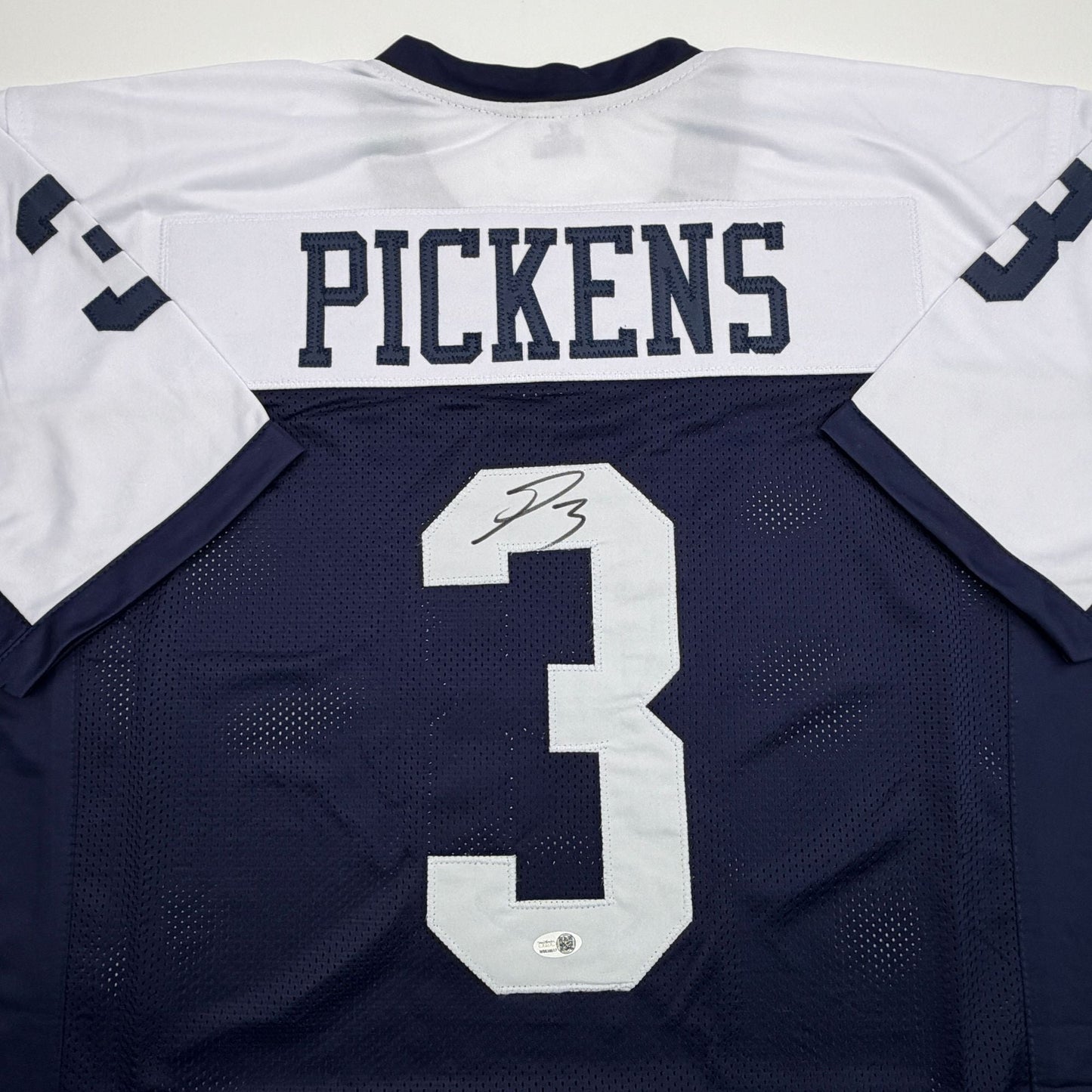 Autographed/Signed George Pickens Dallas Thanksgiving Day Football Jersey JSA COA