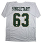 Autographed/Signed Mike Singletary Baylor White College Football Jersey Beckett BAS COA