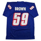 Autographed/Signed Vincent Brown New England Navy Blue Football Jersey JSA COA