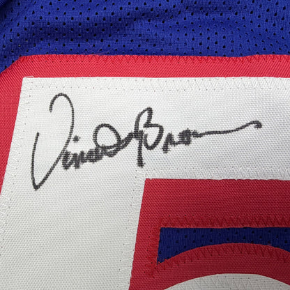 Autographed/Signed Vincent Brown New England Navy Blue Football Jersey JSA COA