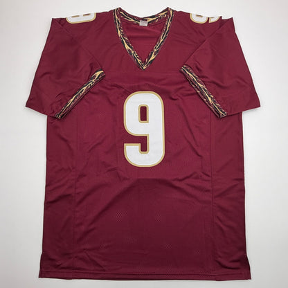 Autographed/Signed Peter Warrick Florida State FSU Maroon College Football Jersey Beckett BAS COA