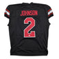 Autographed/Signed Will Johnson Arizona Black Pro Cut Football Jersey Beckett BAS COA