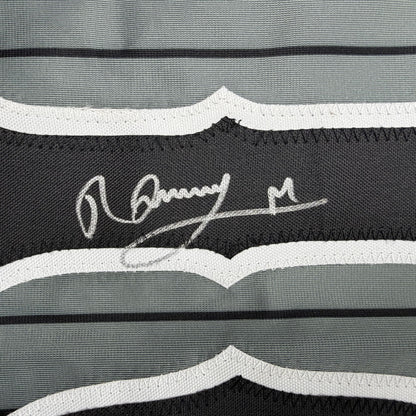Autographed/Signed Ronny Mauricio New York Grey Pinstripe City Connect Baseball Jersey Beckett BAS COA
