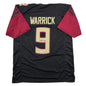 Autographed/Signed Peter Warrick Florida State FSU Black College Football Jersey JSA COA