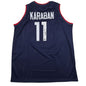 Autographed/Signed Alex Karaban UConn Connecticut Blue College Basketball Jersey Beckett BAS COA