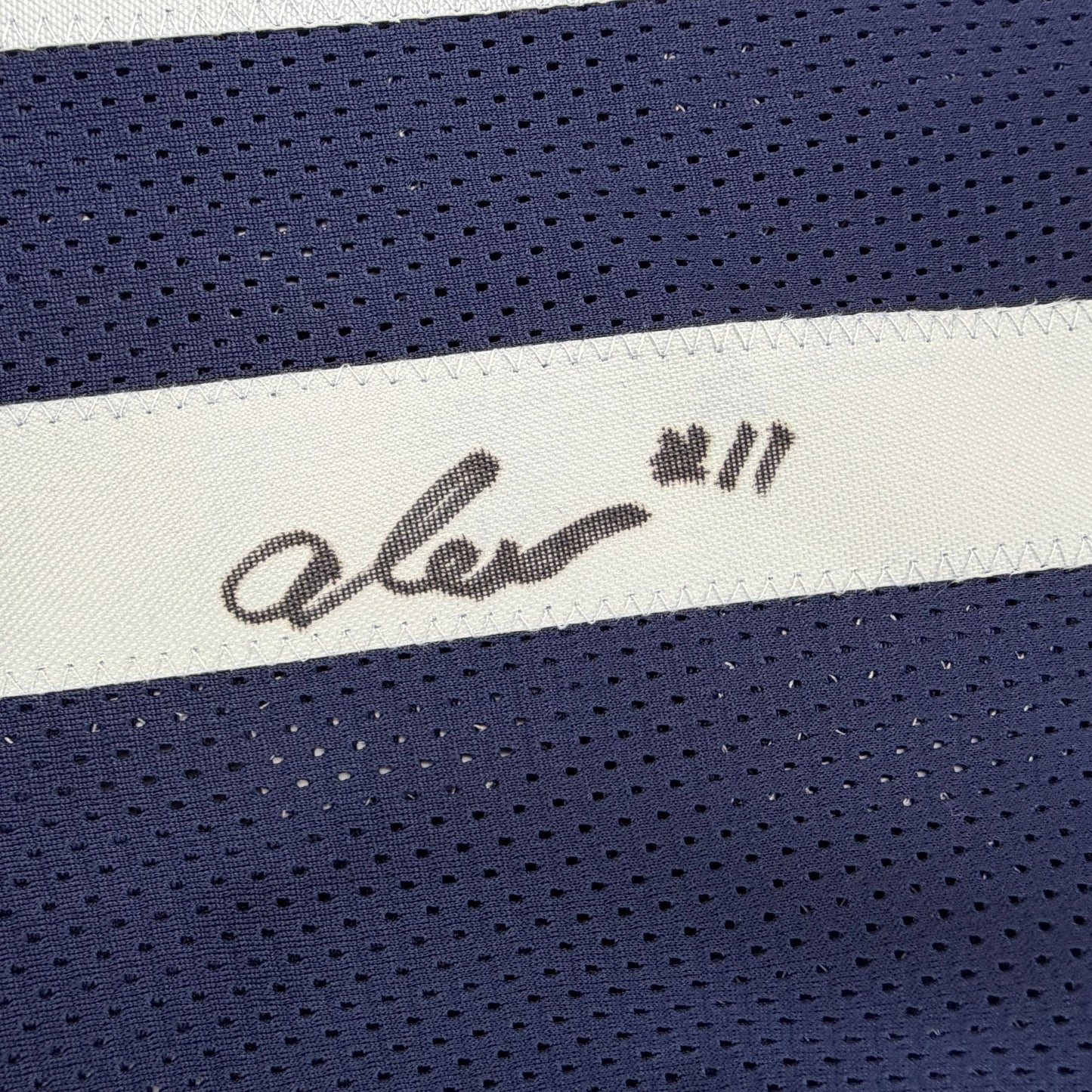 Autographed/Signed Alex Karaban UConn Connecticut Blue College Basketball Jersey Beckett BAS COA