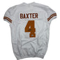 Autographed/Signed CJ Baxter Texas White Pro Cut College Football Jersey Beckett BAS COA