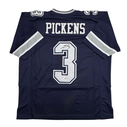 Autographed/Signed George Pickens Dallas Navy Blue Football Jersey JSA COA