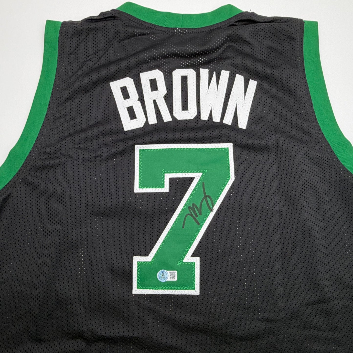 Autographed/Signed Jaylen Brown Boston Black Basketball Jersey Beckett BAS COA