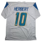 Autographed/Signed Justin Herbert 2020 ROY Los Angeles San Diego White Football Jersey Beckett BAS COA