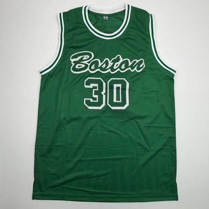 Autographed/Signed Sam Hauser Boston Green City Edition Basketball Jersey Beckett BAS COA