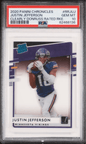 Graded 2020 Panini Chronicles Justin Jefferson #RRJUJ Clearly Donruss Rated Rookie Rookie RC Football Card PSA 10 Gem Mint
