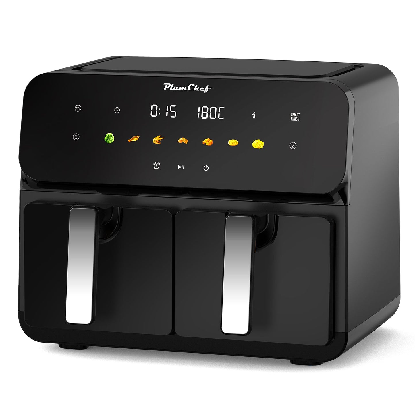 10QT Dual Air Fryer with 2 × 5QT Double Basket and SyncCook