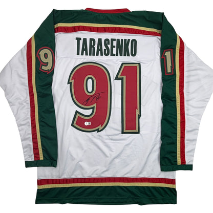 Autographed/Signed Vladimir Tarasenko Minnesota White 25th Anniversary Hockey Jersey Beckett BAS COA
