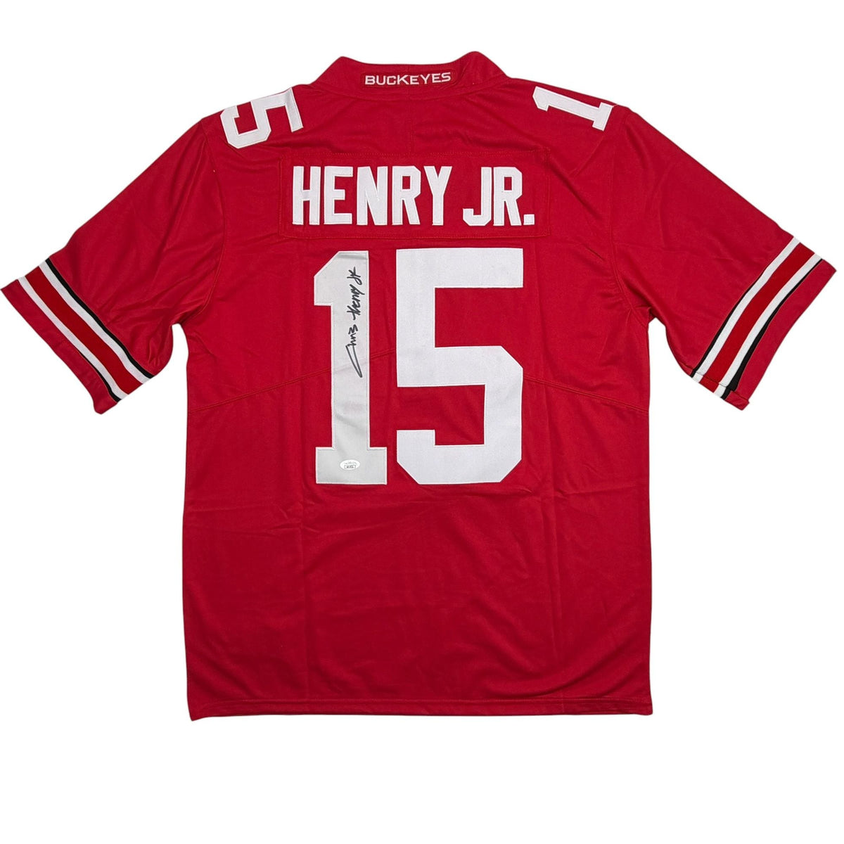 Autographed/Signed Chris Henry Jr. Ohio State Red College Football Jersey JSA COA