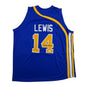 Autographed/Signed Freddie Lewis Indiana Blue Basketball Jersey JSA COA