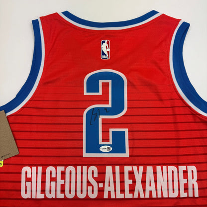 Autographed/Signed Shai Gilgeous-Alexander SGA Oklahoma City OKC Thunder Orange Authentic Basketball Jersey JSA COA