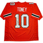 Autographed/Signed Malachi Toney Miami Orange College Football Jersey JSA COA