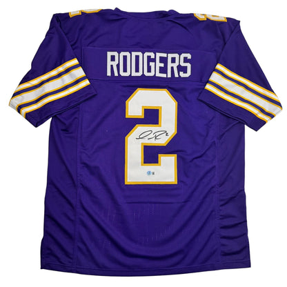 Autographed/Signed Isaiah Rodgers Minnesota Purple Retro Football Jersey Beckett BAS COA