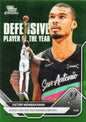 2025 Topps Now Victor Wembanyama #DPOY Green Chrome /99 Youngest & First Ever Unanimous DPOY San Antonio Spurs Basketball Card
