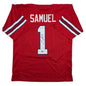 Autographed/Signed Curtis Samuel Buffalo Red Football Jersey Beckett BAS COA