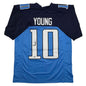 Autographed/Signed Vince Young Tennessee Navy Blue Football Jersey JSA COA