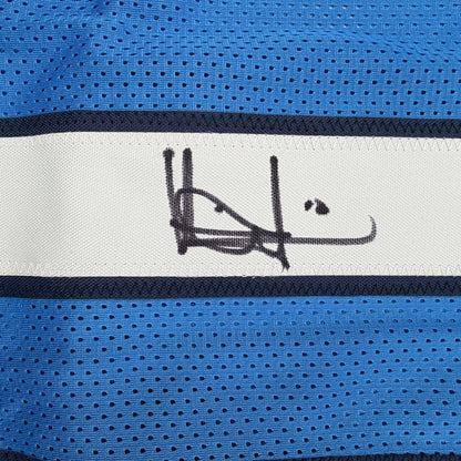 Autographed/Signed Vince Young Tennessee Navy Blue Football Jersey JSA COA