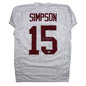 Autographed/Signed Tyler Ty Simpson Alabama White College Football Jersey Beckett BAS COA