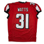 Autographed/Signed Xavier Watts Atlanta Red Pro Cut Football Jersey JSA COA