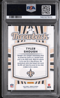 Graded 2025 Panini Donruss Tyler Shough #21 Rated Rookies Throwback Rookie RC Football Card PSA 10 Gem Mint